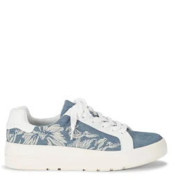 Baretraps Flats & Loafers|Sneakers-Nishelle Lace Up Sneaker LightBlue/WhiteFlower