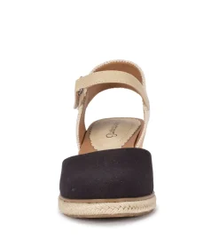 Baretraps Wedge Sandals-Ocean Closed Toe Wedge Sandal BlackCanvas