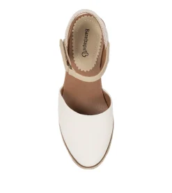 Baretraps Wedge Sandals-Ocean Closed Toe Wedge Sandal Cream