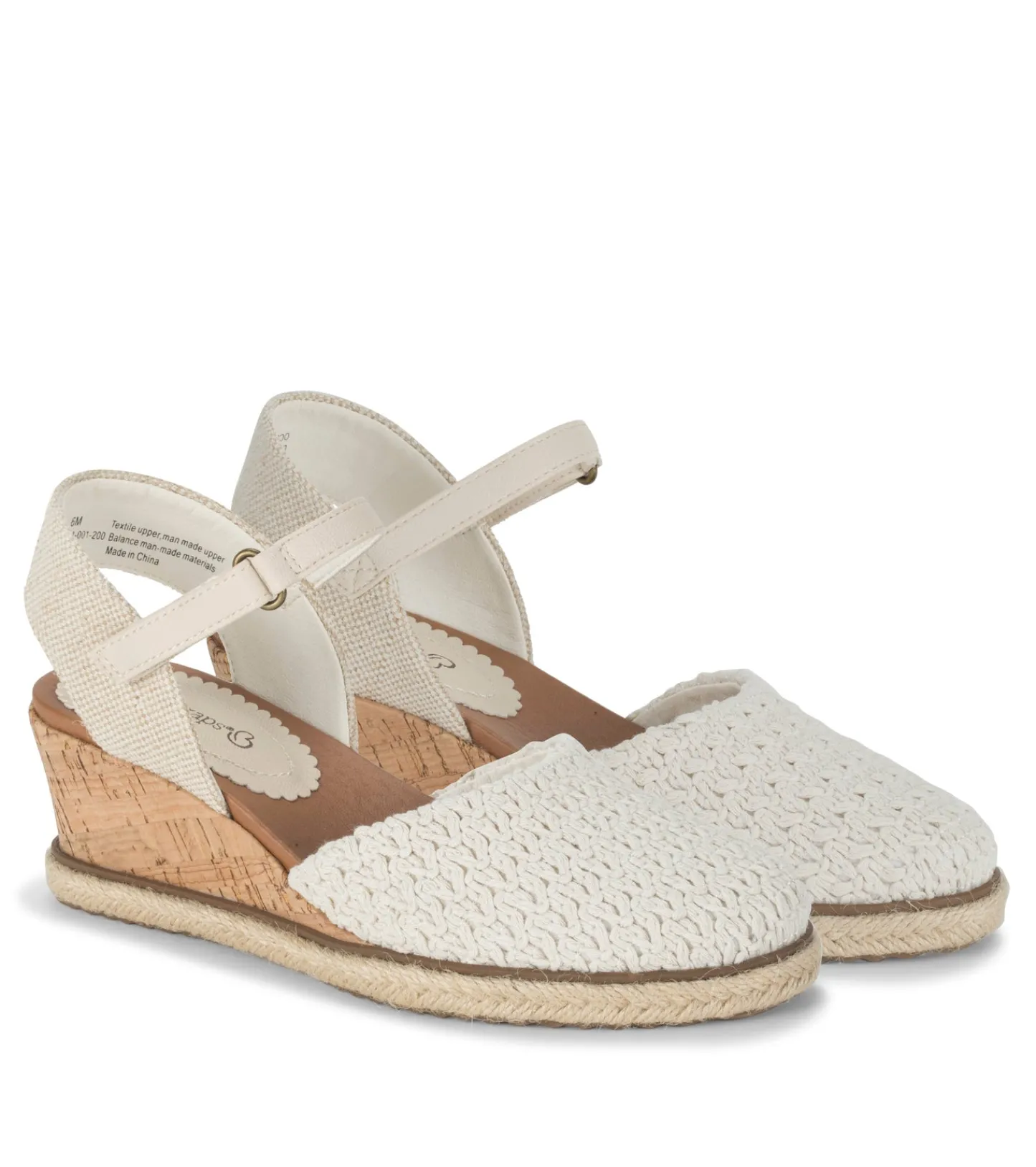 Baretraps Wedge Sandals-Ocean Closed Toe Wedge Sandal Natural