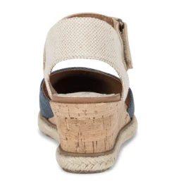 Baretraps Wedge Sandals-Ocean Closed Toe Wedge Sandal NavyBlueCanvas