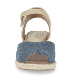 Baretraps Wedge Sandals-Odetta Espadrille Wedge Sandal NavyBlueCanvas