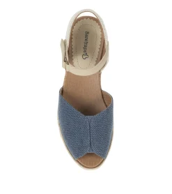 Baretraps Wedge Sandals-Odetta Espadrille Wedge Sandal NavyBlueCanvas