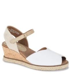 Baretraps Wedge Sandals-Odetta Espadrille Wedge Sandal WhiteCanvas