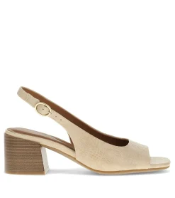 Baretraps Dress Shoes-Promise Peep Toe Slingback Pump Buff