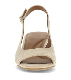 Baretraps Dress Shoes-Promise Peep Toe Slingback Pump Buff