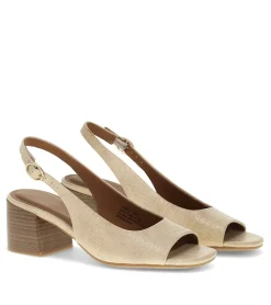 Baretraps Dress Shoes-Promise Peep Toe Slingback Pump Buff