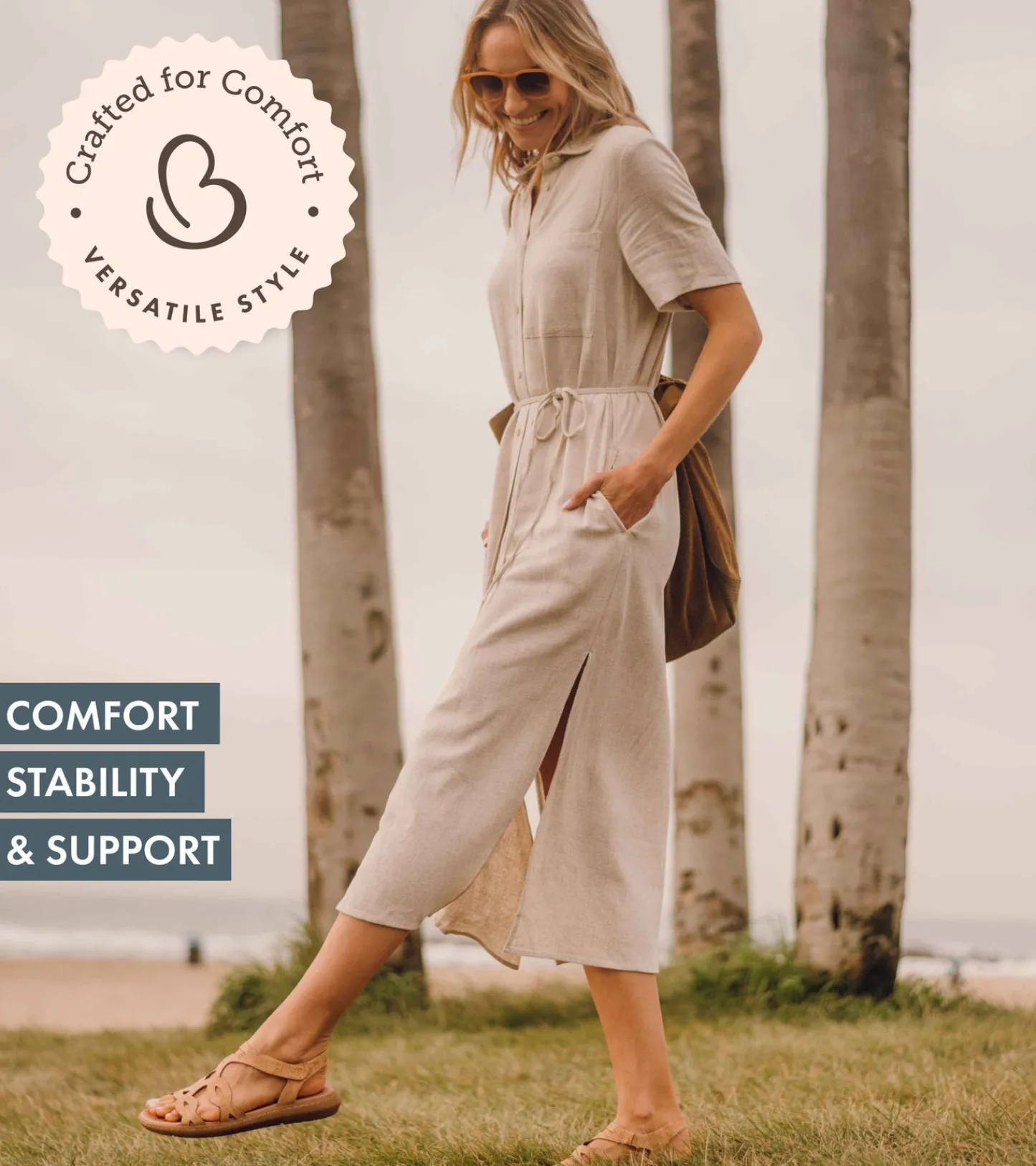 Baretraps Classic Comfort Sandals-Quillan Sandal Natural