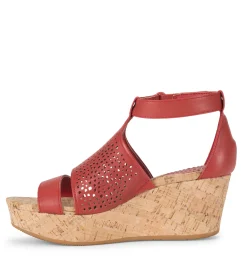 Baretraps Wedge Sandals-Raisie Wedge Sandal Red