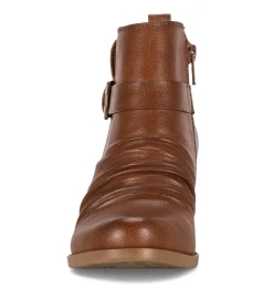 Baretraps Booties-Rebel Block Heel Bootie Cognac