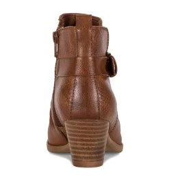 Baretraps Booties-Rebel Block Heel Bootie Cognac