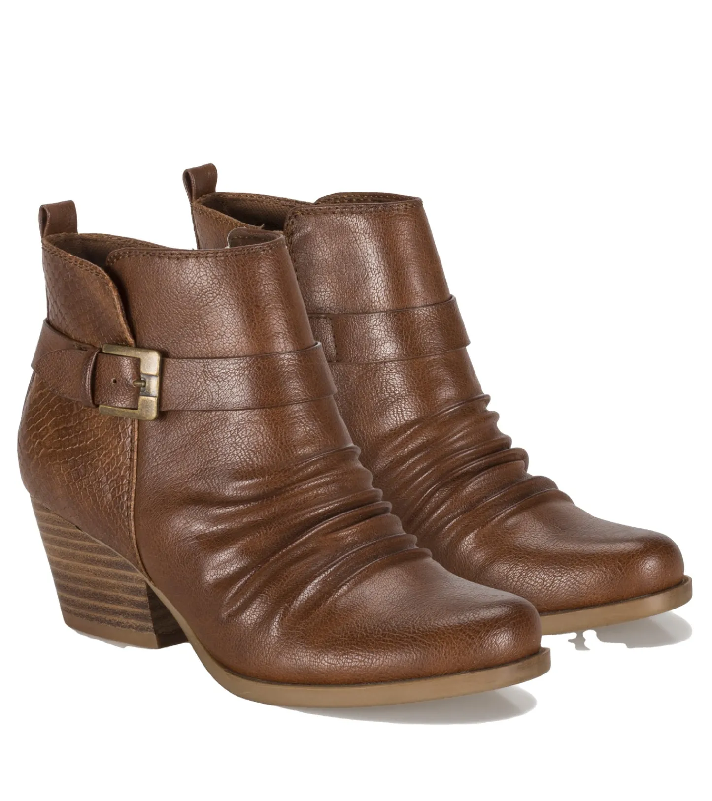Baretraps Booties-Rebel Block Heel Bootie Cognac