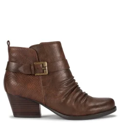Baretraps Booties-Rebel Block Heel Bootie DarkBrown