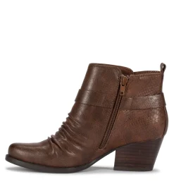Baretraps Booties-Rebel Block Heel Bootie DarkBrown
