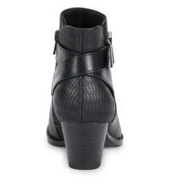 Baretraps Booties-Reggie Block Heel Bootie BlackWaveEmboss