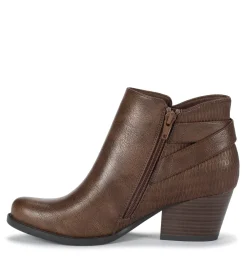 Baretraps Booties-Reggie Block Heel Bootie DarkBrown