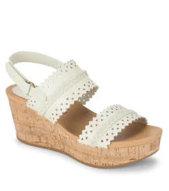 Baretraps Wedge Sandals-Rene Wedge Sandal Cream