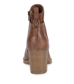 Baretraps Booties-Rhoslyn Block Heel Bootie BrushBrown