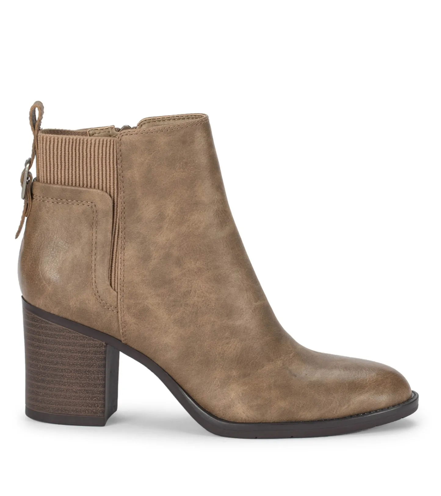 Baretraps Booties-Rhoslyn Block Heel Bootie Taupe