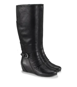 Baretraps Knee High Boots-Sammy Tall Wedge Boot Black