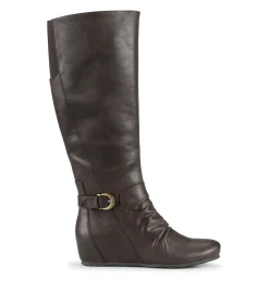 Baretraps Knee High Boots-Sammy Tall Wedge Boot DarkBrown