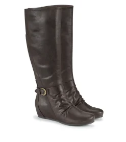 Baretraps Knee High Boots-Sammy Tall Wedge Boot DarkBrown