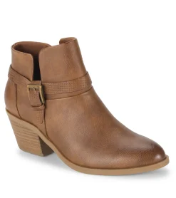 Baretraps Booties-Santos Block Heel Bootie Auburn