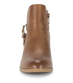 Baretraps Booties-Santos Block Heel Bootie Auburn