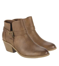 Baretraps Booties-Santos Block Heel Bootie Auburn