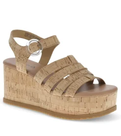 Baretraps Wedge Sandals-Savannah Wedge Sandal NaturalCork