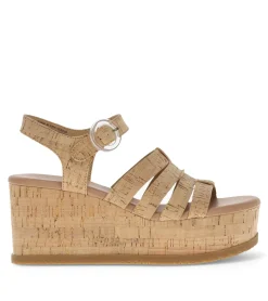 Baretraps Wedge Sandals-Savannah Wedge Sandal NaturalCork