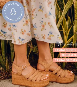 Baretraps Wedge Sandals-Savannah Wedge Sandal NaturalCork