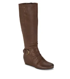 Baretraps Knee High Boots-Scarlett Tall Wedge Boot BrushBrown