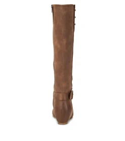 Baretraps Knee High Boots-Scarlett Tall Wedge Boot Cashew