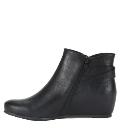 Baretraps Booties-Serena Wedge Bootie Black