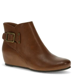 Baretraps Booties-Serena Wedge Bootie Cognac