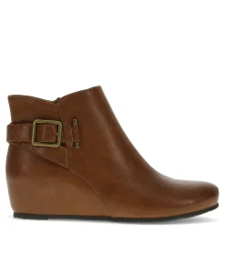 Baretraps Booties-Serena Wedge Bootie Cognac