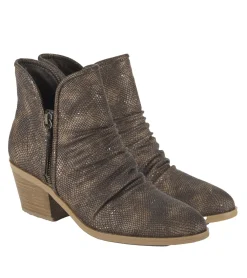 Baretraps Booties-Serenity Block Heel Bootie TaupeMetallic