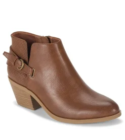 Baretraps Booties-Shannen Block Heel Bootie Walnut