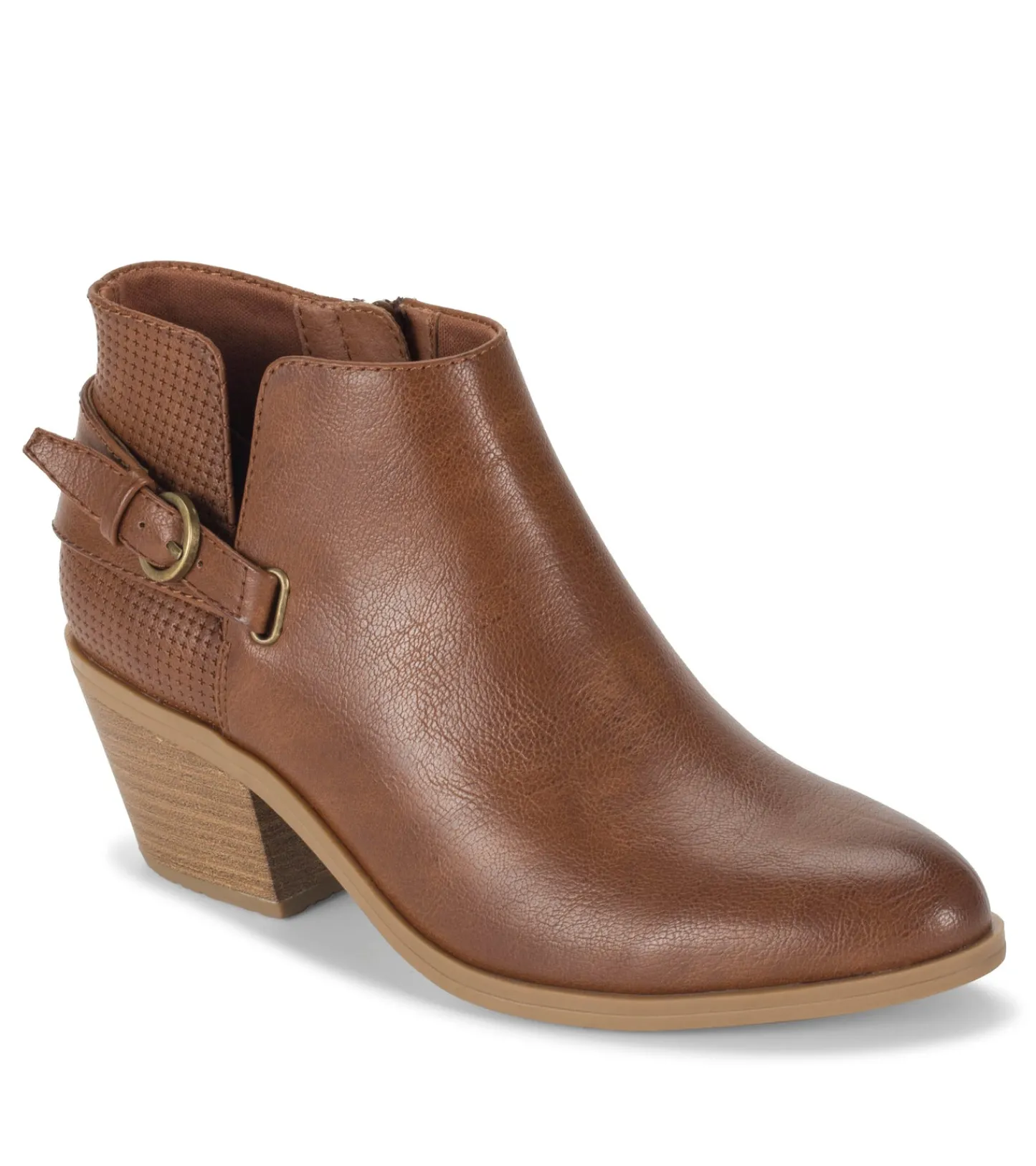 Baretraps Booties-Shannen Block Heel Bootie Walnut