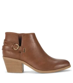 Baretraps Booties-Shannen Block Heel Bootie Walnut