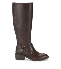Baretraps Wide Calf Boots|Knee High Boots-Stratford Wide Calf Riding Boot DarkBrown