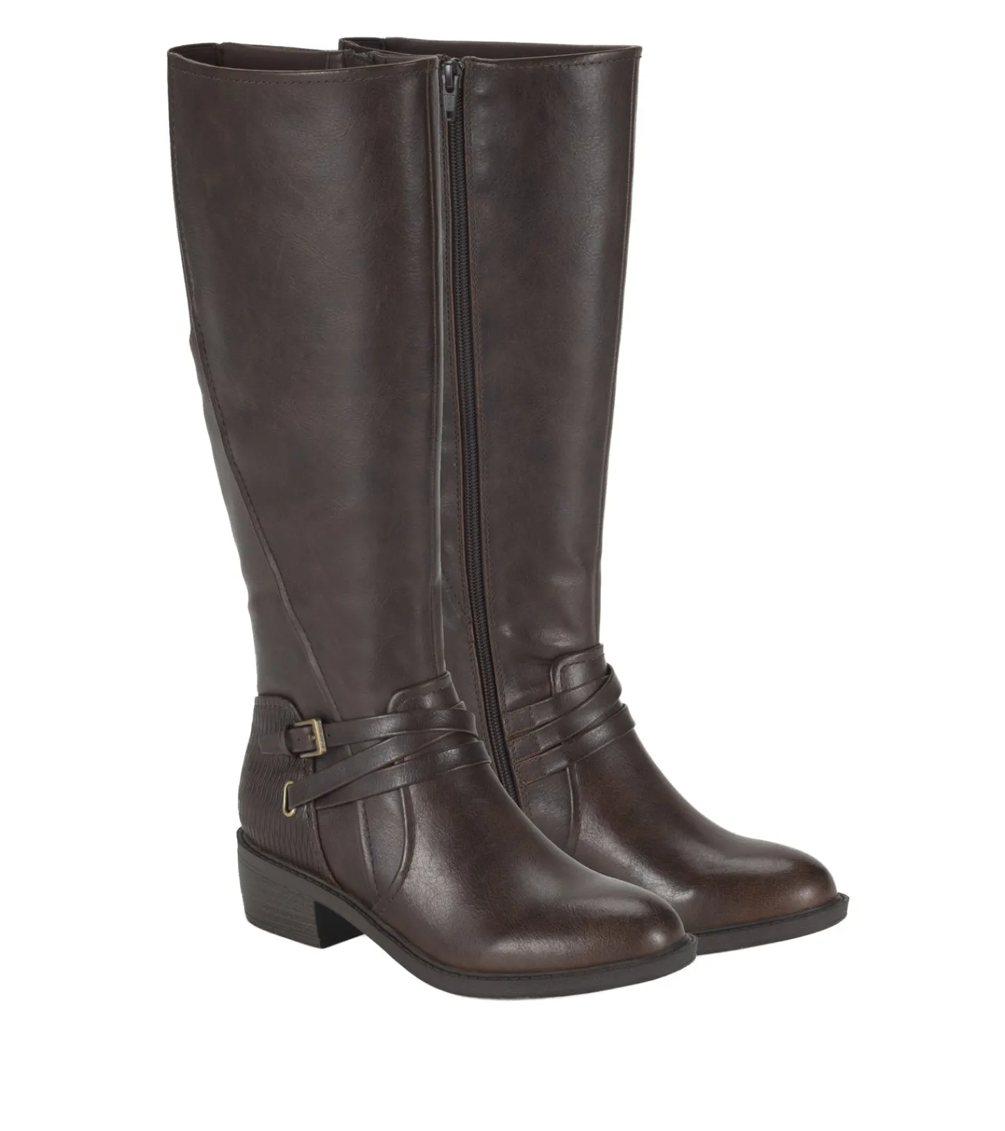 Baretraps Wide Calf Boots|Knee High Boots-Stratford Wide Calf Riding Boot DarkBrown
