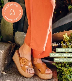 Baretraps Wedge Sandals-Sydney Wedge Sandal Caramel