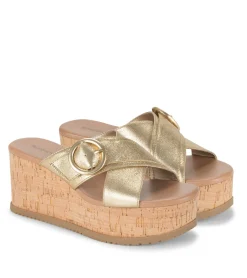 Baretraps Wedge Sandals-Sydney Wedge Sandal Gold