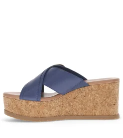 Baretraps Wedge Sandals-Sydney Wedge Sandal Navy