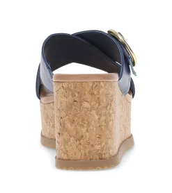 Baretraps Wedge Sandals-Sydney Wedge Sandal Navy