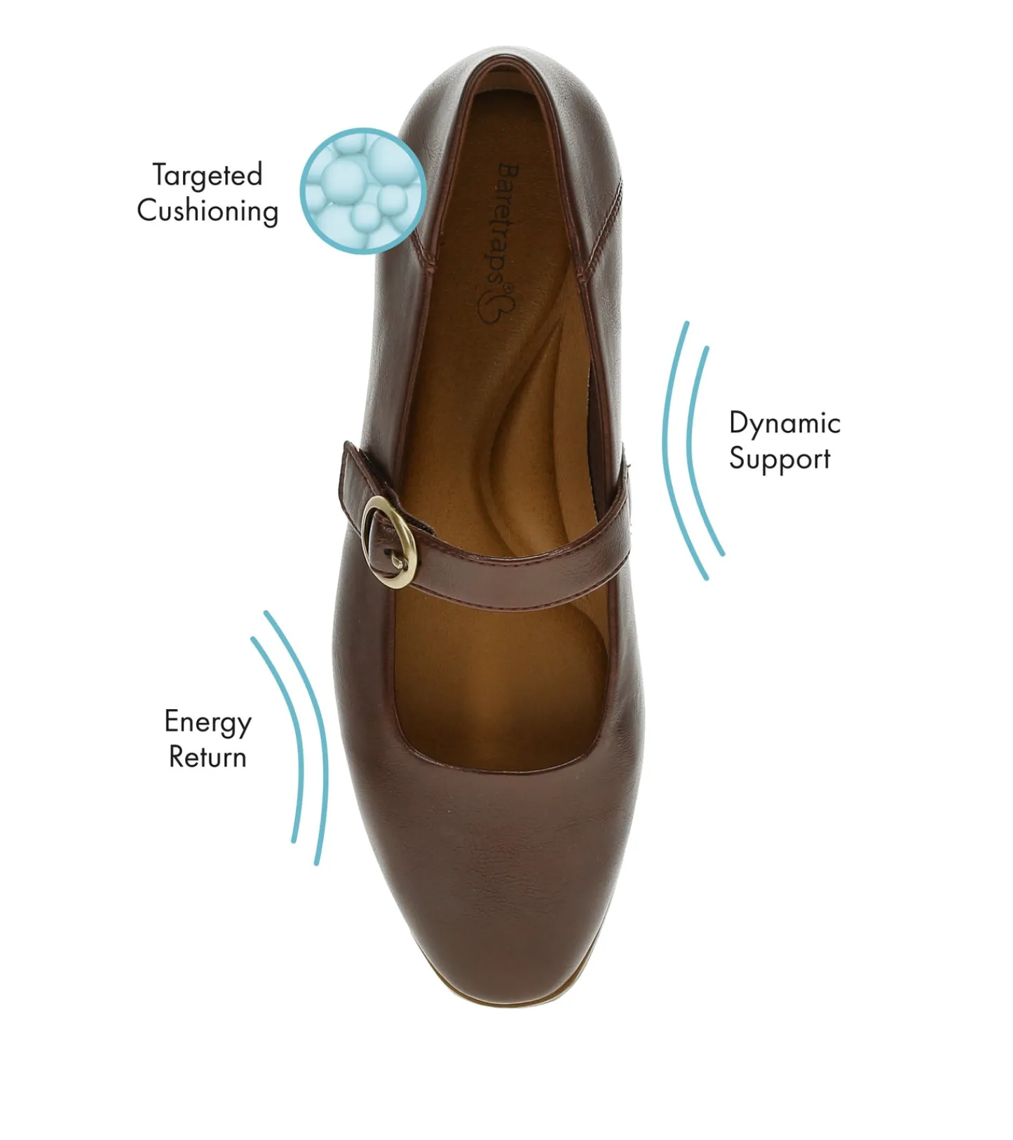 Baretraps Flats & Loafers|Dress Shoes-Teagan Mary Jane Flat Bloodstone