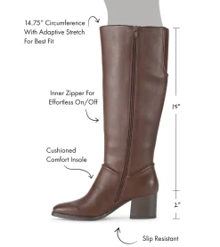 Baretraps Knee High Boots-Thalia Tall Boot DarkBrown