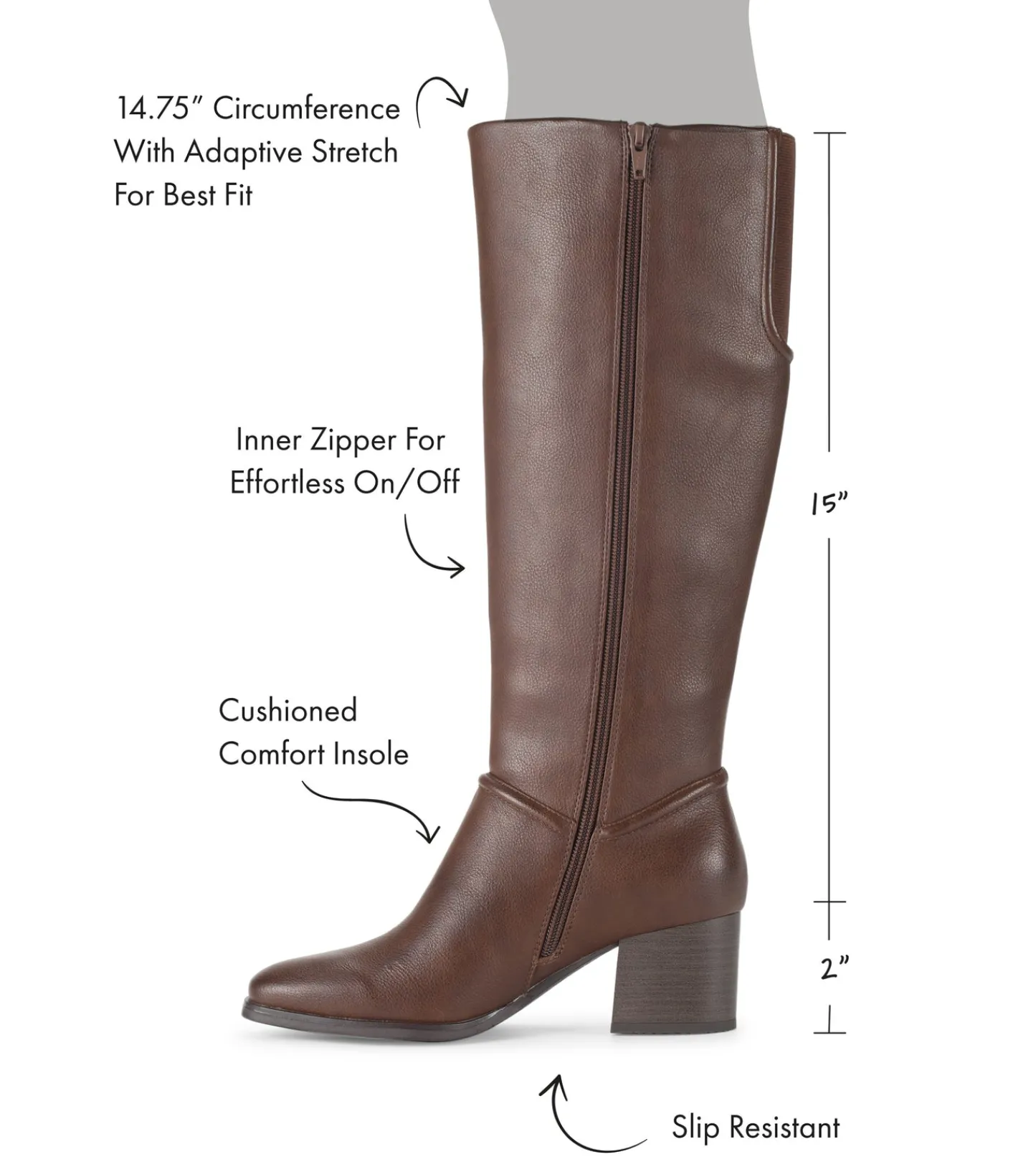 Baretraps Knee High Boots-Thalia Tall Boot DarkBrown